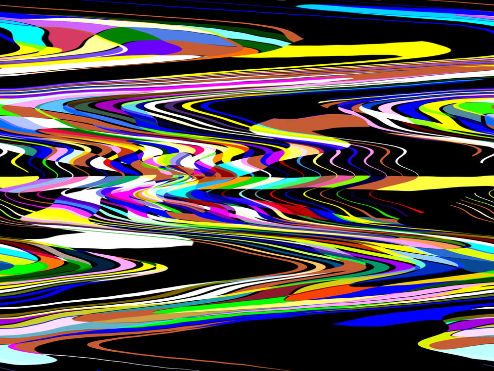 Multicolored abstract illustration of theoretical lines of force associated with a wormhole in outer space